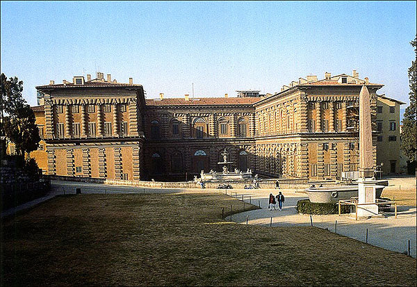 Cartolina. Firenze - Palazzo Pitti verso il Giardino di Boboli