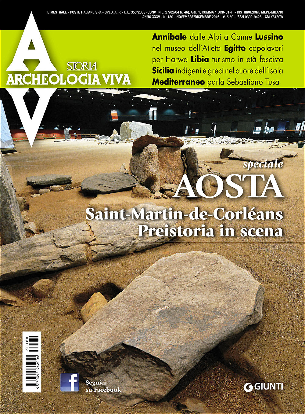 Archeologia Viva n. 180 - novembre/dicembre 2016. Rivista bimestrale