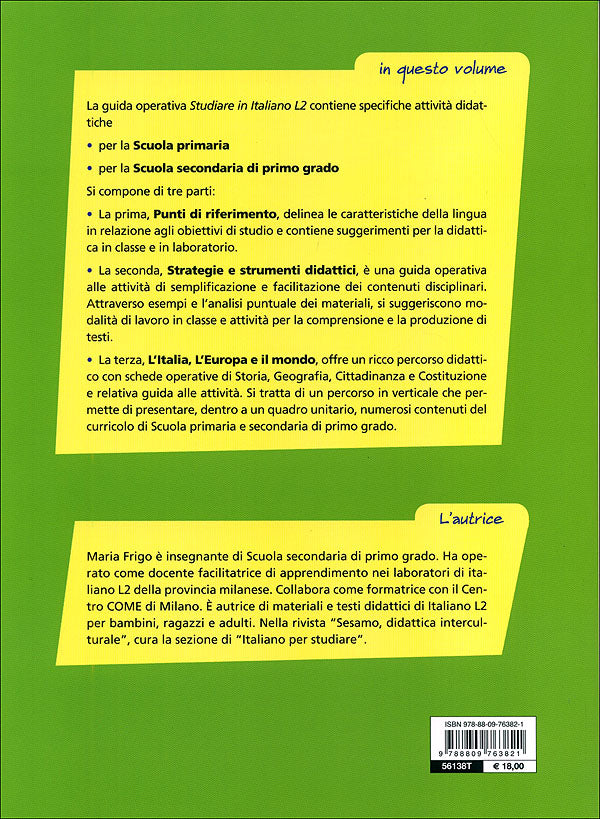 Studiare in Italiano L2. nella Scuola primaria e Secondaria di primo grado