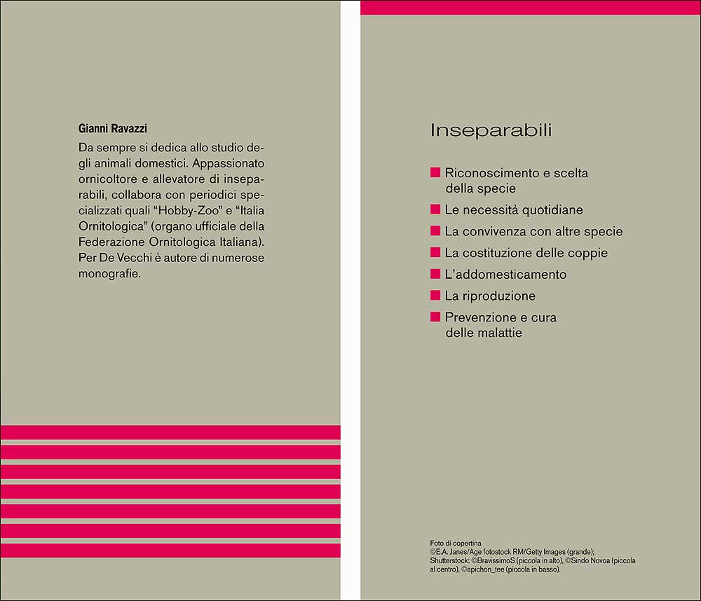 Inseparabili. Caratteristiche - Comportamento - Allevamento - Riproduzione - Alimentazione - Igiene - Salute