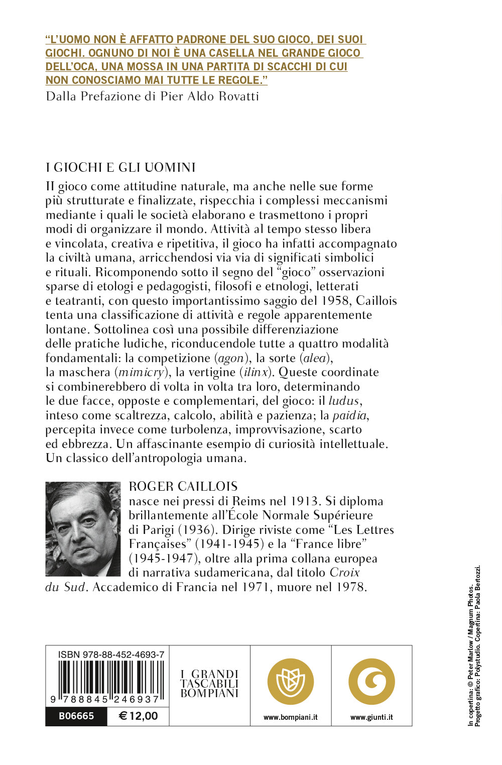I giochi e gli uomini. La maschera e la vertigine