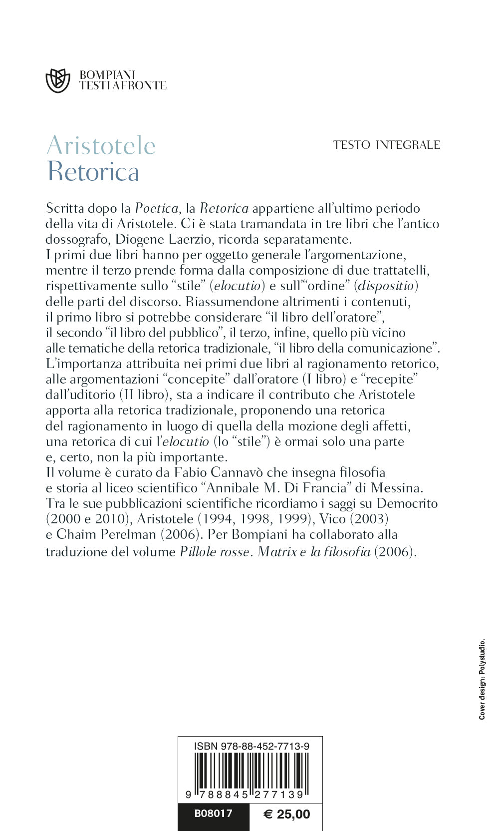 Retorica. Testo greco a fronte