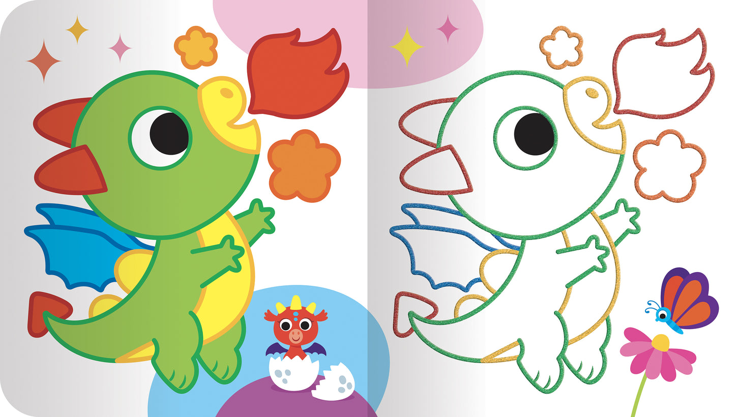 Colora i mondi magici scintillanti