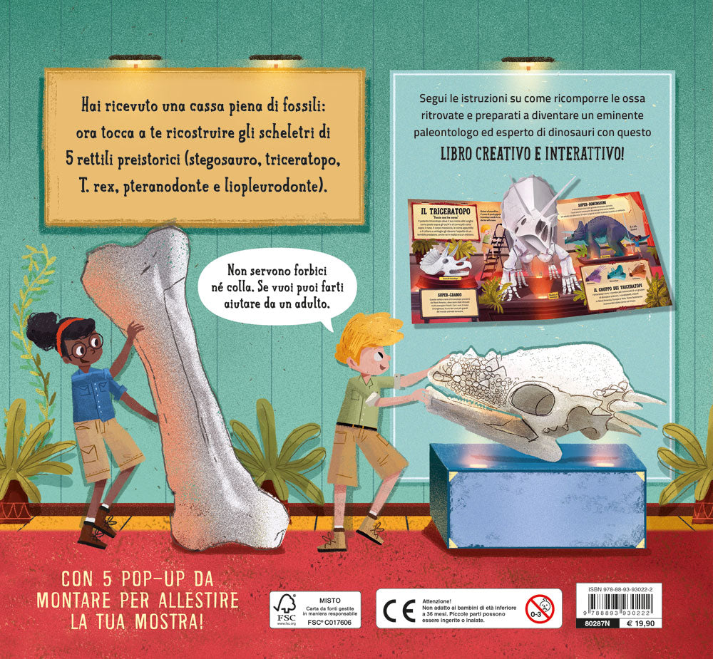Costruisci il tuo museo dei dinosauri. Con 5 pop-up da montare