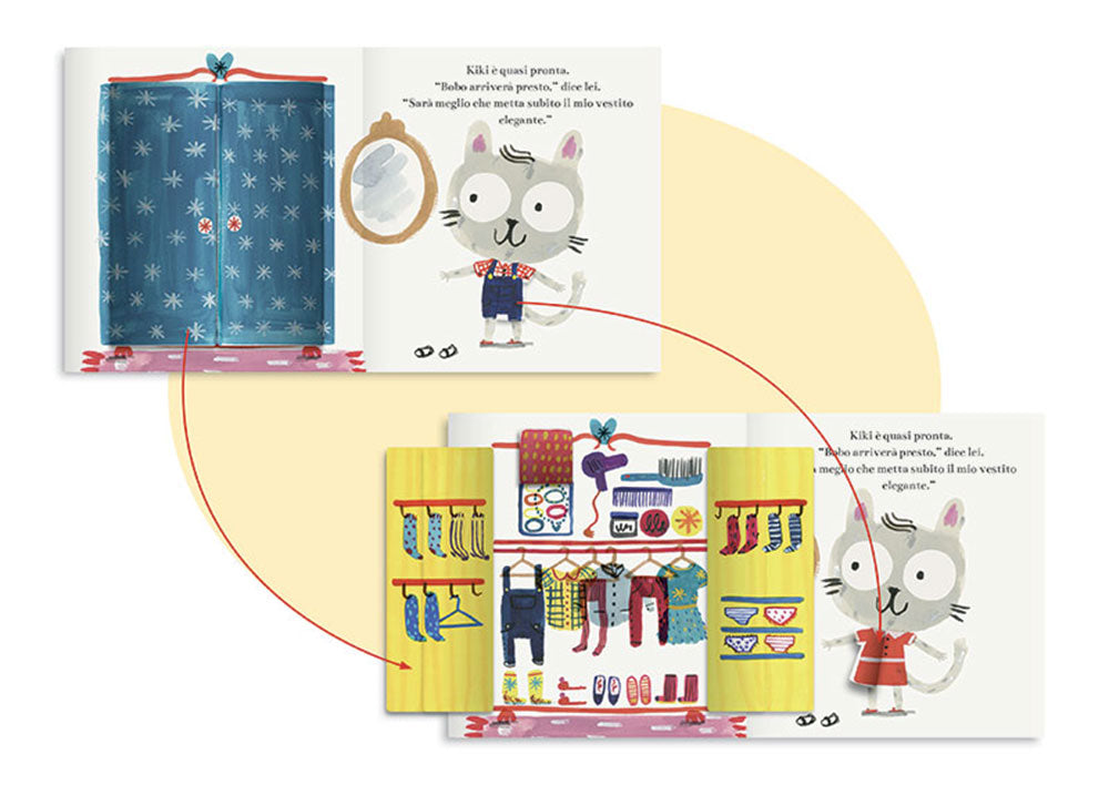 La grande sorpresa di Kiki e Bobo. Solleva le finestrelle