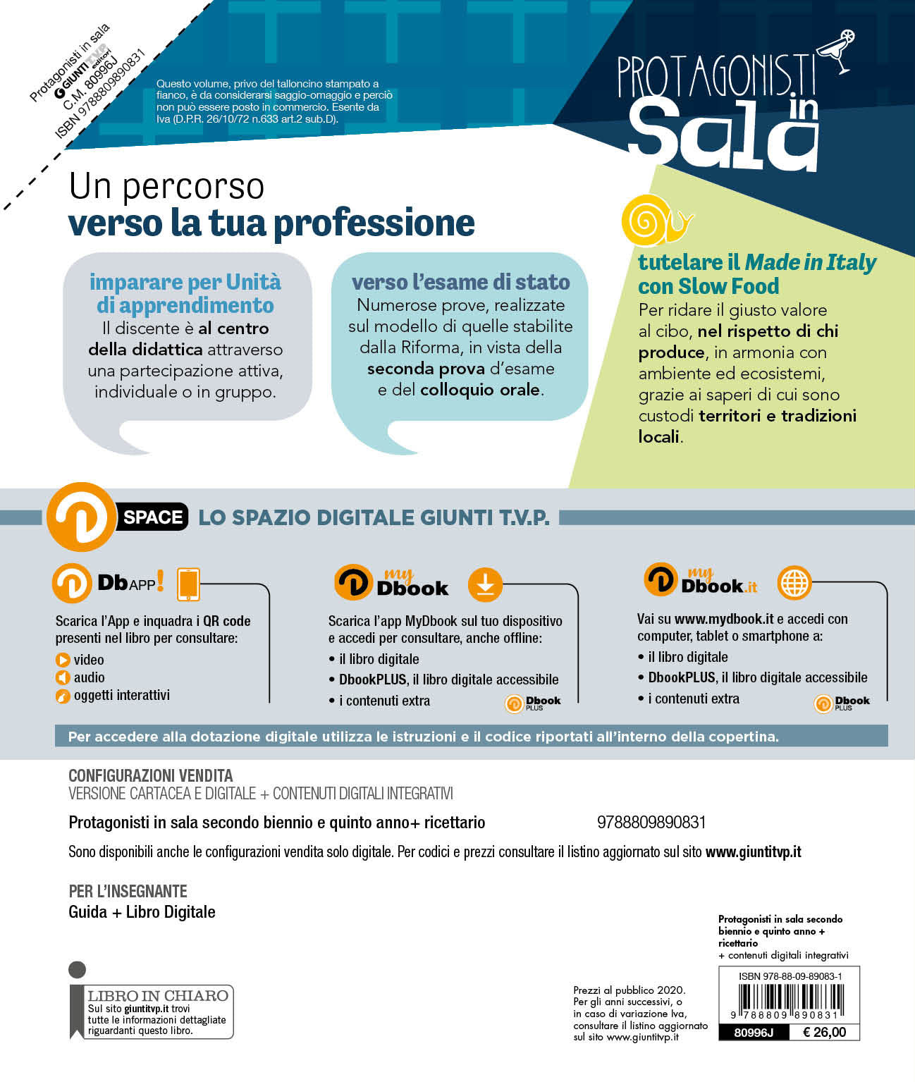 Protagonisti in sala + Ricettario. Corso di sala e vendita per il secondo biennio e quinto anno