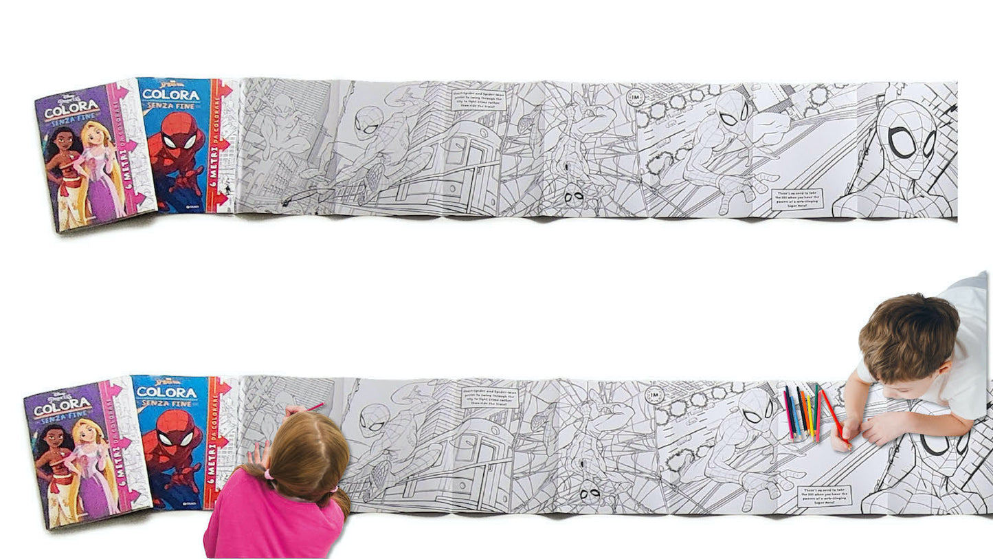 Colora senza fine Principesse Disney. 6 metri da colorare