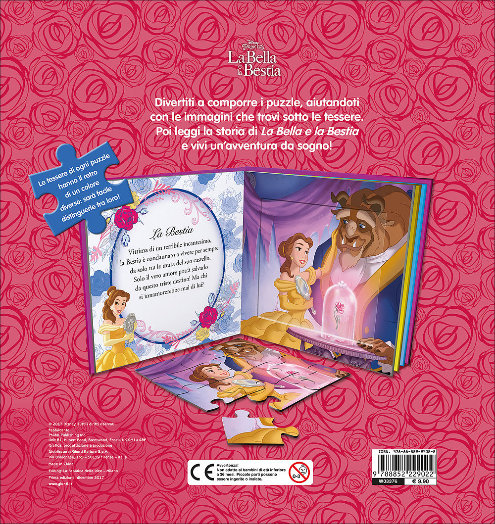 Libri Puzzle - Principesse. La Bella e la Bestia. Con 4 grandi puzzle!