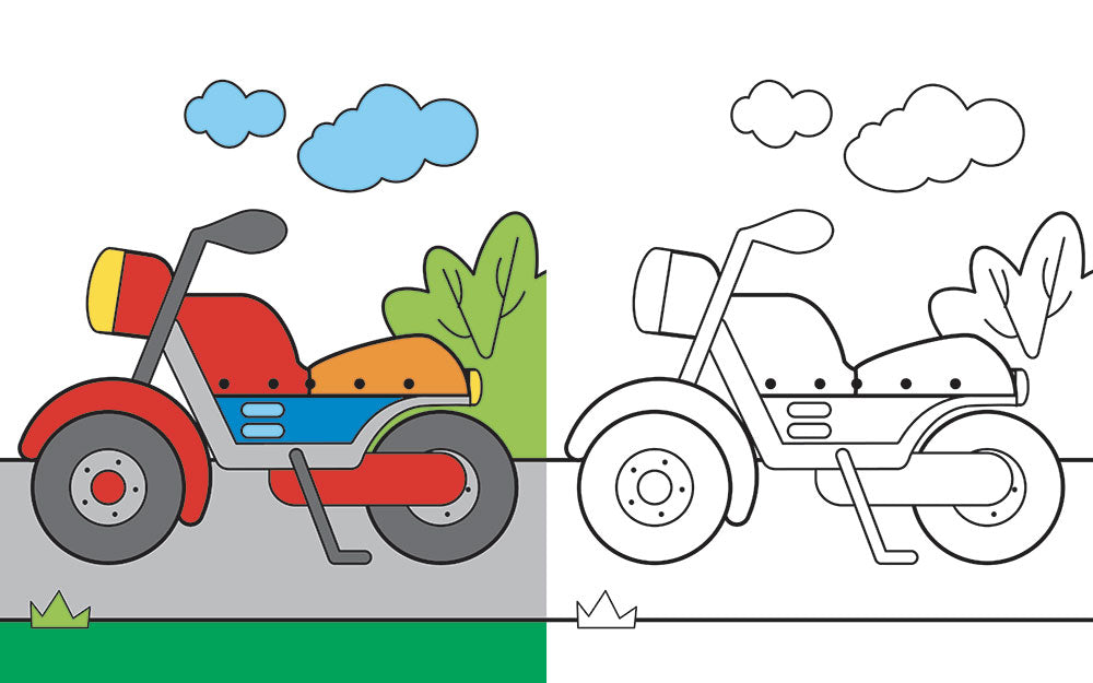 Colorare in 3D - Veicoli. Tante pagine da colorare - 5 soggetti da costruire