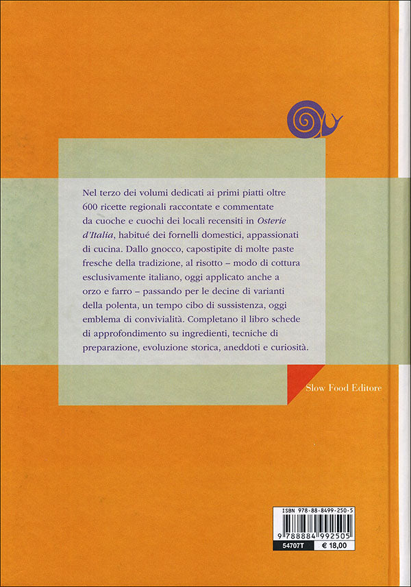Riso, polenta, gnocchi. 600 piatti della tradizione regionale - Ricette di osterie d'Italia