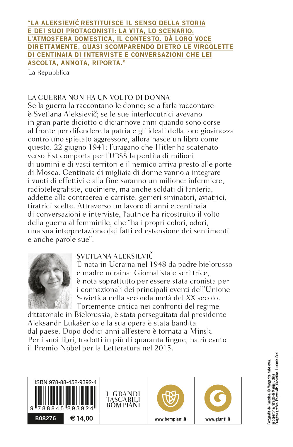 La guerra non ha un volto di donna. L'epopea delle donne sovietiche nella Seconda Guerra Mondiale
