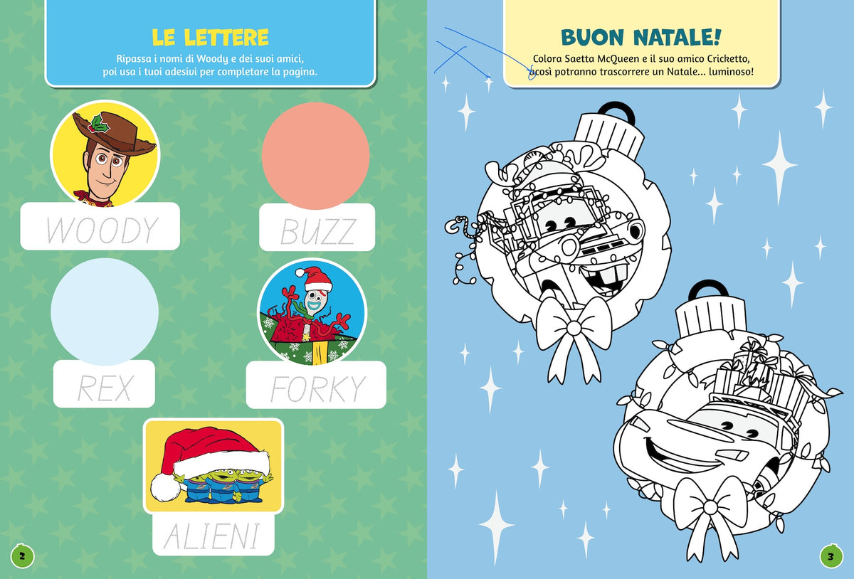 500 Sticker Natale Disney/Pixar. Tante attività per un Natale in allegria