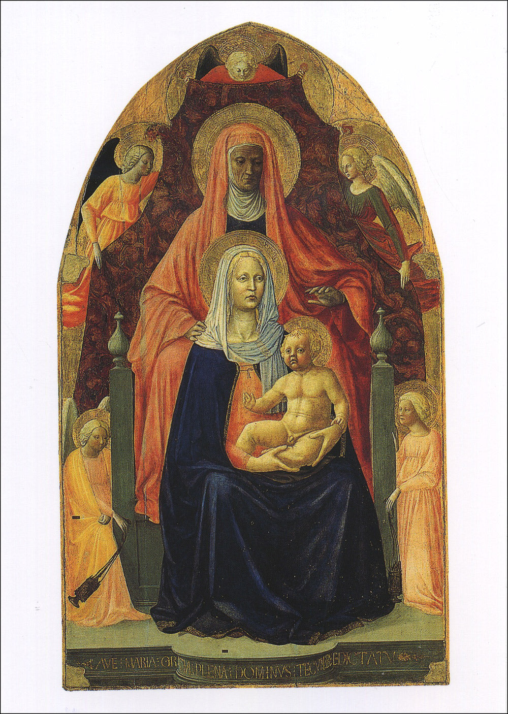 Cartolina. Firenze - Galleria degli Uffizi. Sant'Anna Metterza (1424 circa)