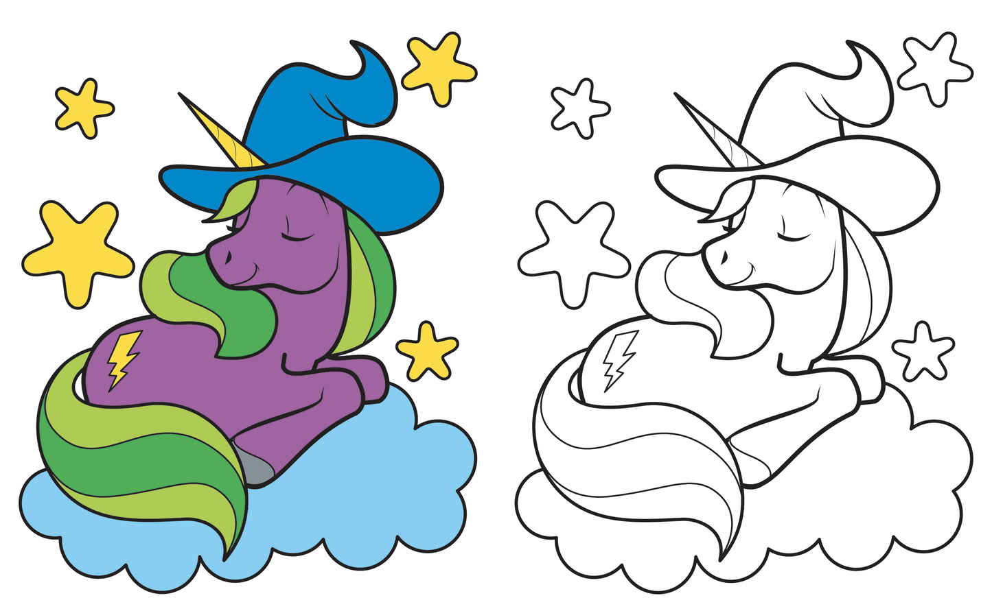 Gli unicorni. Tanti simpatici unicorni tutti da colorare