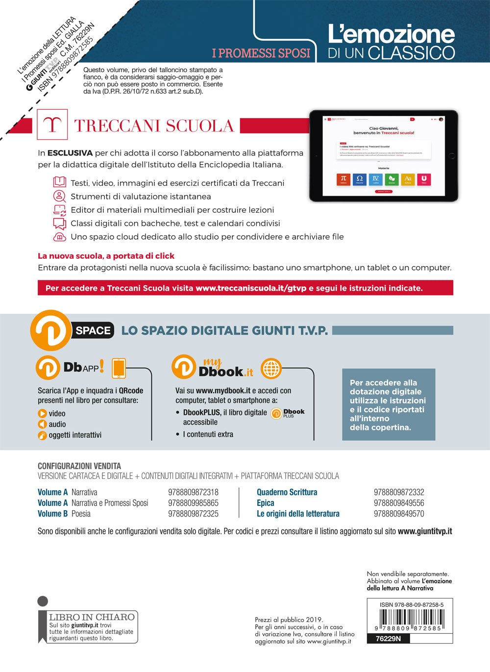 L'emozione della lettura - I Promessi Sposi - Ed. Gialla