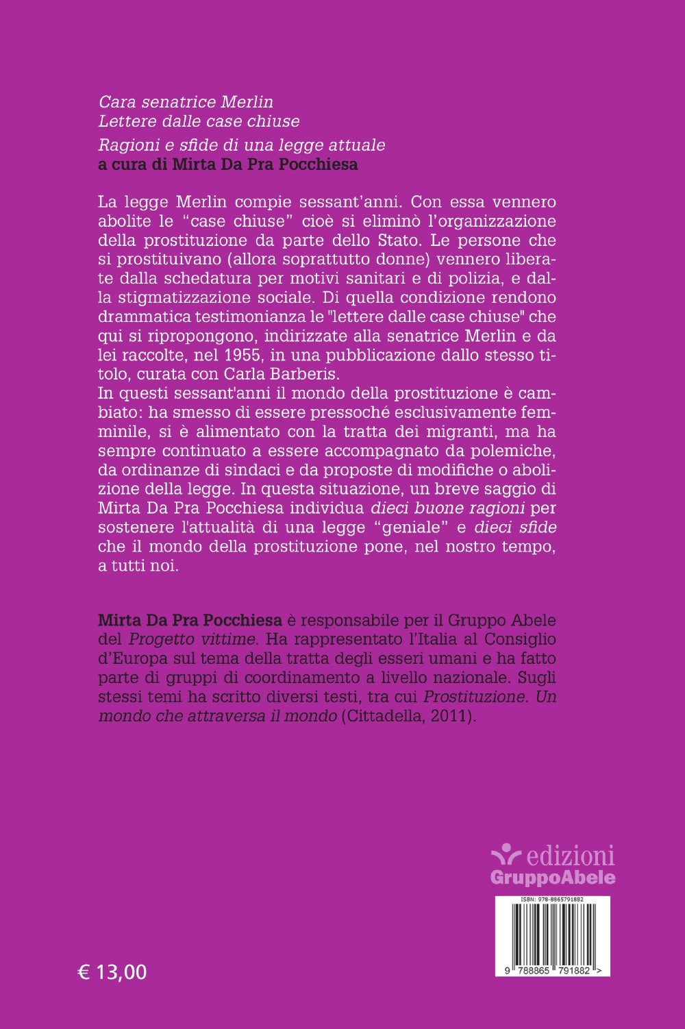 Cara senatrice Merlin. Lettere dalle case chiuse. Ragioni e sfide di una legge attuale