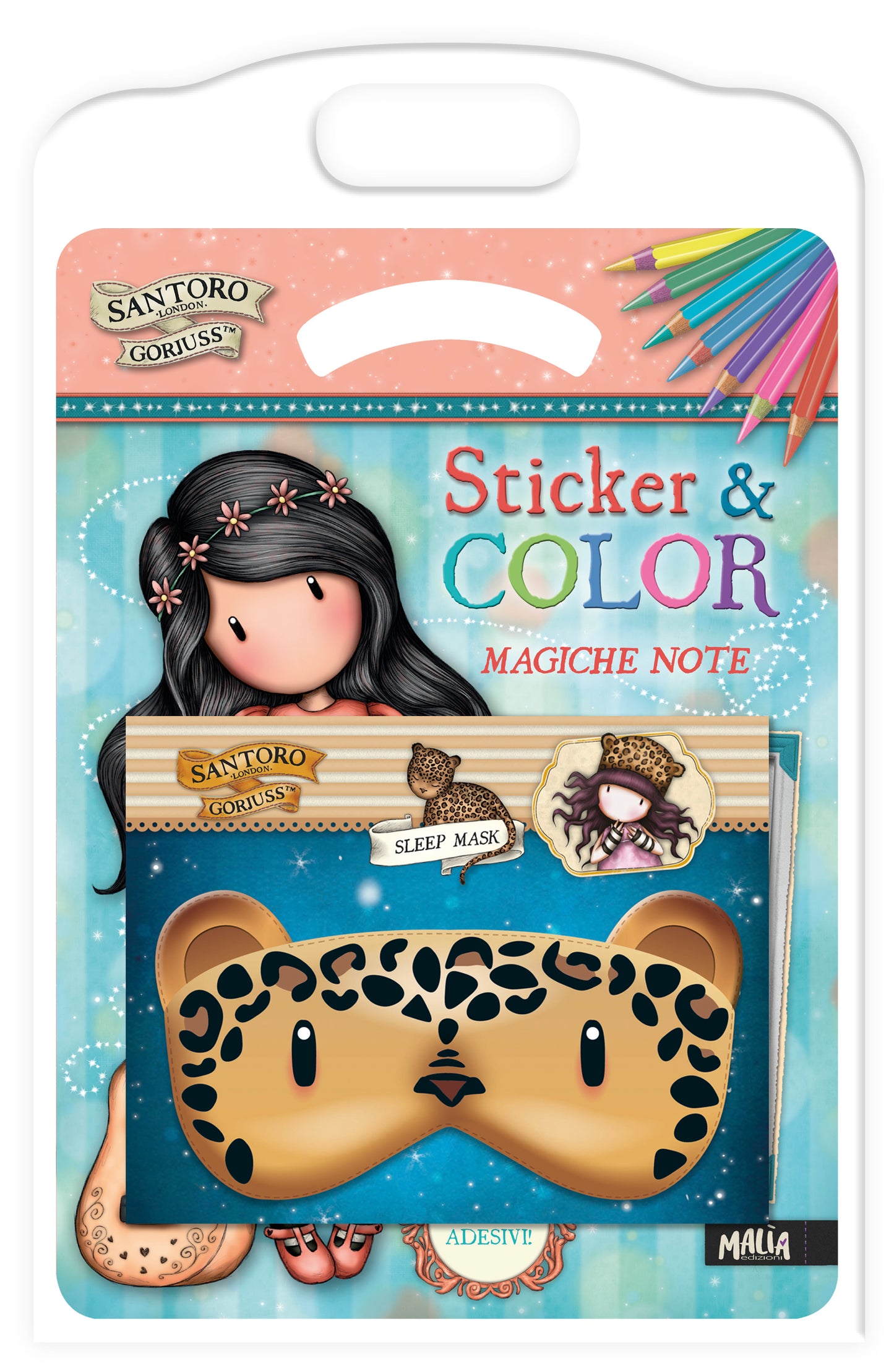 Gorjuss. Activity con gadget. Magiche Note + Sleep Mask Leopardo