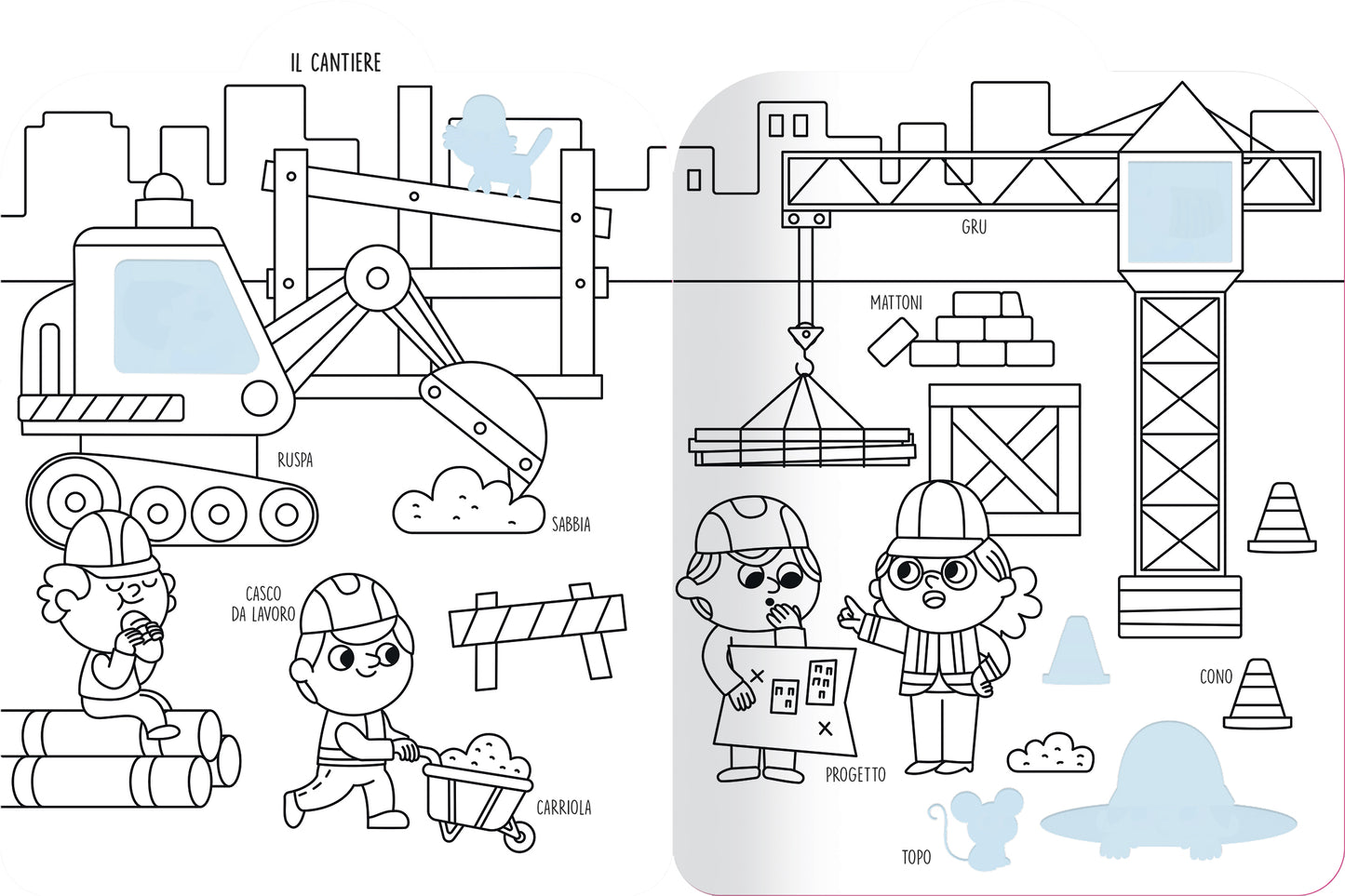 La mia città. Colora, completa con gli sticker e impara nuove parole