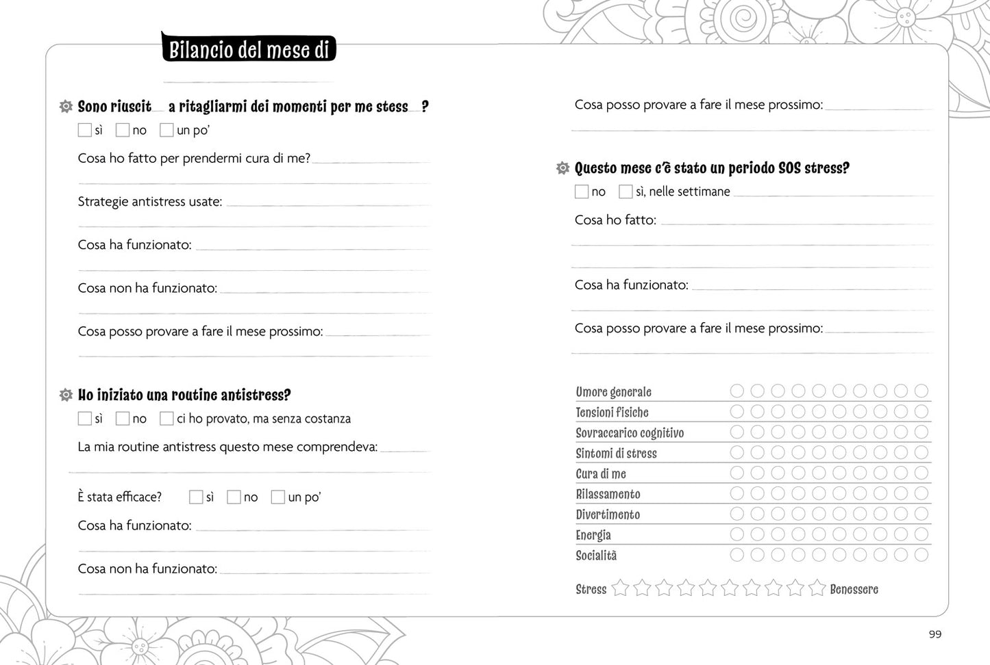 Il mio Planner Anti Stress. Attività guidate per il benessere