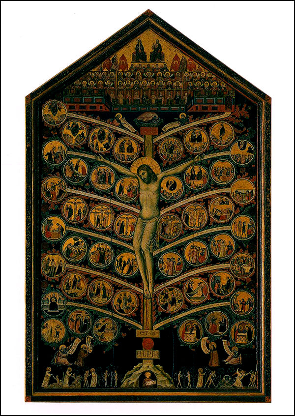 Cartolina. Firenze - Galleria dell'Accademia. Albero della Vita (1305-1310 circa)
