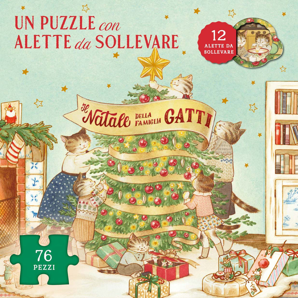 Il Natale della famiglia Gatti. Ediz. a colori. Con puzzle con alette da sollevare