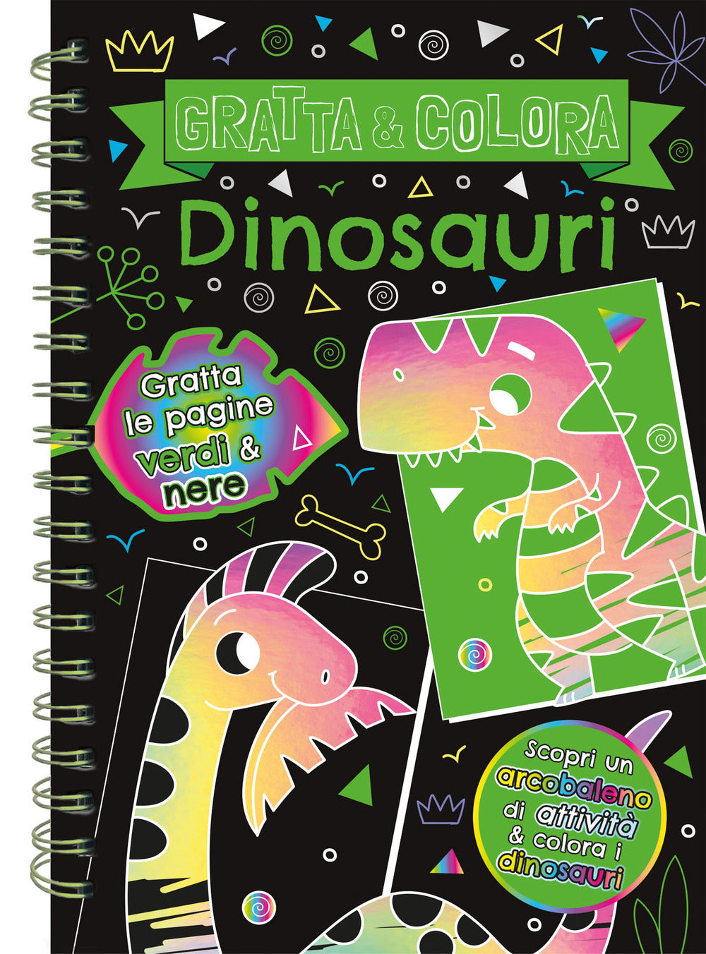 Dinosauri. Gratta e colora