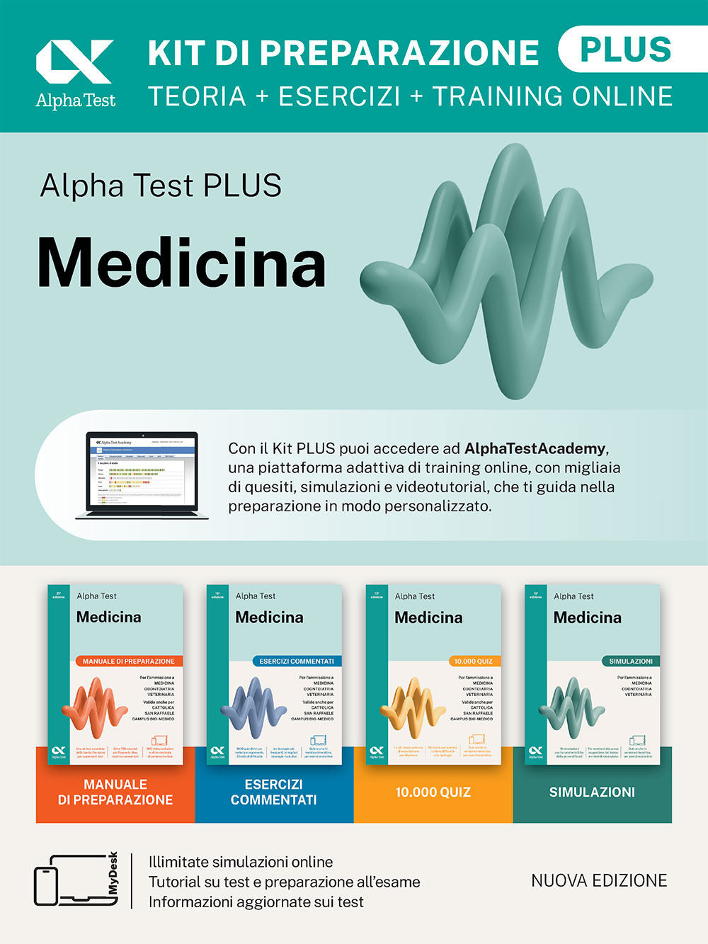 Alpha Test Plus Medicina. Kit di preparazione Plus. Per l'ammissione ai corsi di laurea in Medicina, Odontoiatria e Veterinaria delle università statali. Nuova edizione con i quesiti della banca dati ufficiale 2024. Ediz. MyDesk. Con Contenuto digitale p