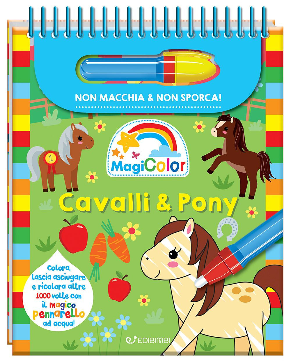 Cavalli & pony. Magicolor. Ediz. a colori. Ediz. a spirale. Con pennarello magico