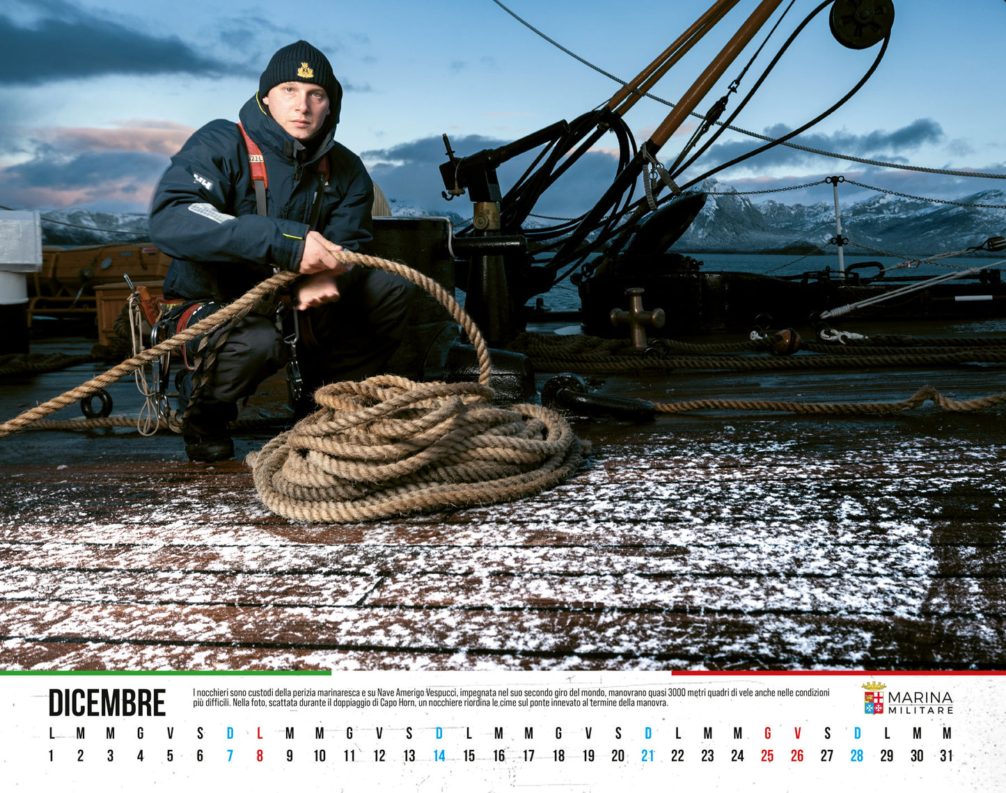 Calendario Marina Militare 2025 - da parete. Volti e sorrisi