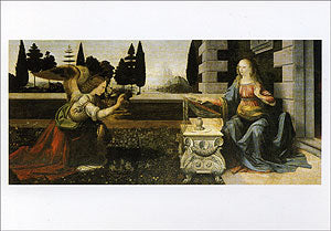 Cartolina. Firenze - Galleria degli Uffizi. Annunciazione (1475-1480 circa)