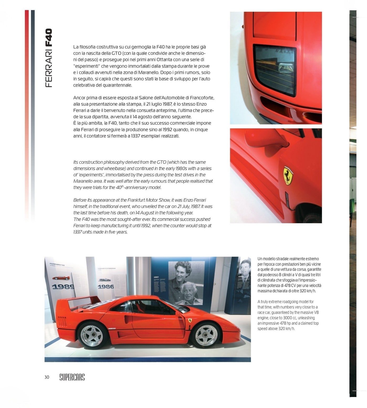 SUPERCARS (ed. ITA/ING). Dagli anni Settanta ad oggi / From the Seventies to the present