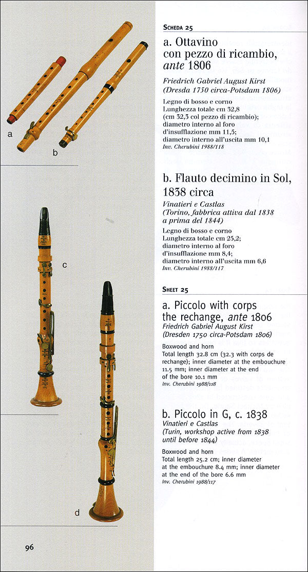 Strumenti musicali. Guida alle collezioni medicee e lorenesi. Galleria dell'Accademia. Collezione del Conservatorio Luigi Cherubini