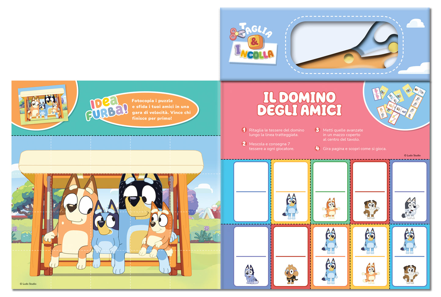 Bluey. Taglia & Incolla. Oggi si gioca!