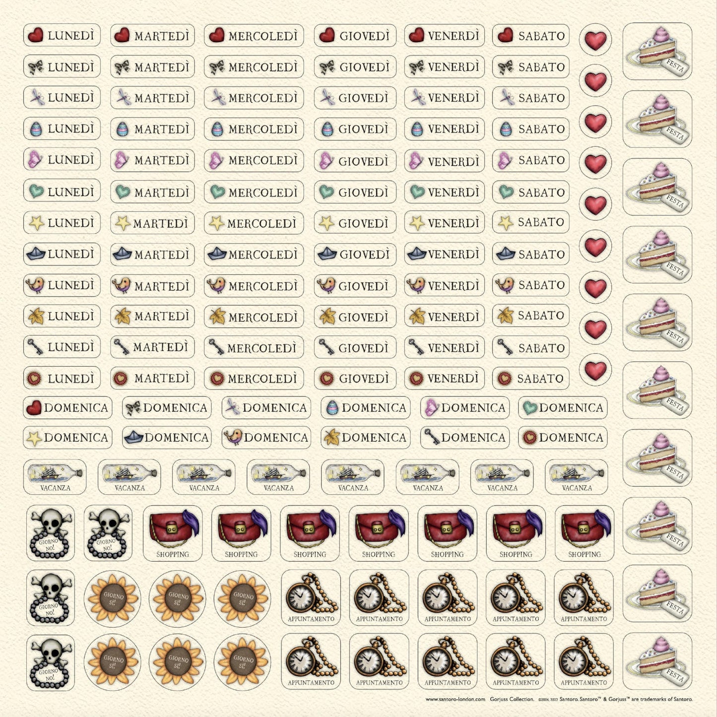 CALENDARIO GORJUSS. UN ANNO DA SOGNO,da parete, 28 x 28 cm