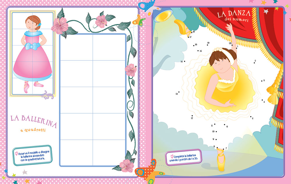 Fare e giocare con le ballerine + pennarelli
