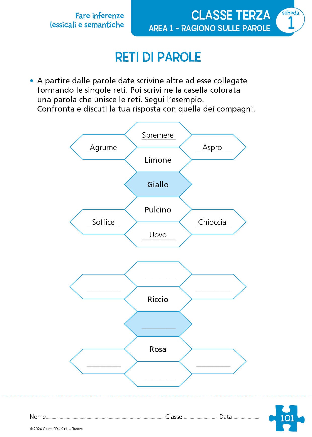 Attività di approfondimento per la comprensione di parole, frasi e brani. Classi I,II e III della Scuola Primaria