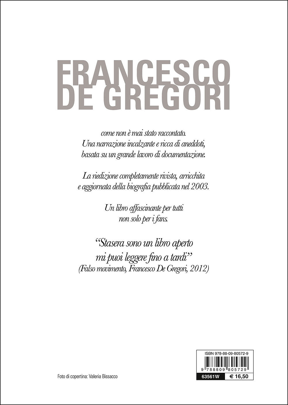 Francesco De Gregori. Mi puoi leggere fino a tardi