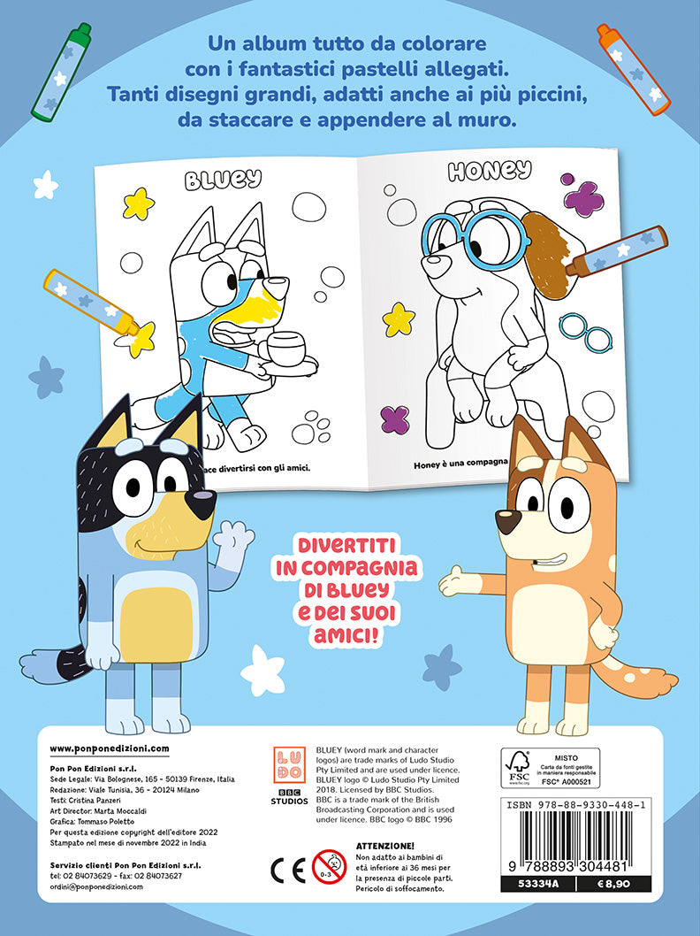 Bluey. Divertimento a colori! Il mio album pastello