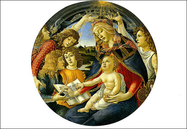 Cartolina. Firenze - Galleria degli Uffizi. Madonna del Magnificat (1481-1485 circa)