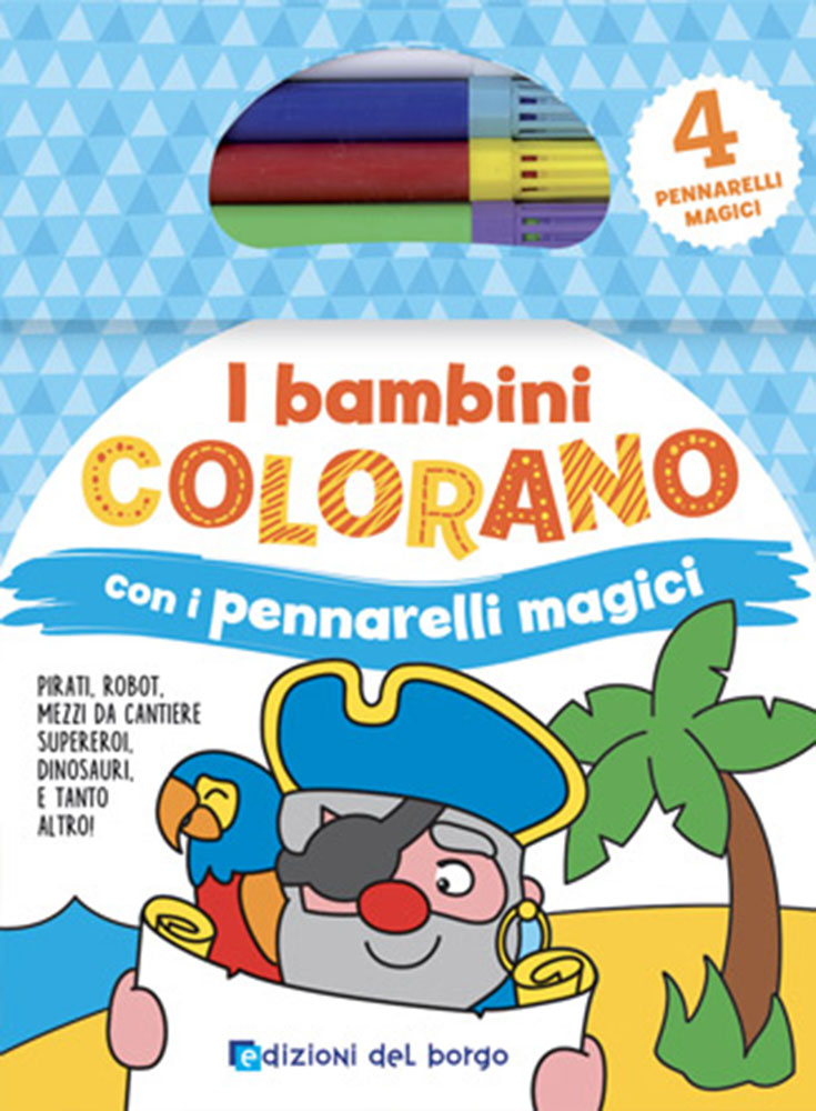 I bambini colorano con i pennarelli magici