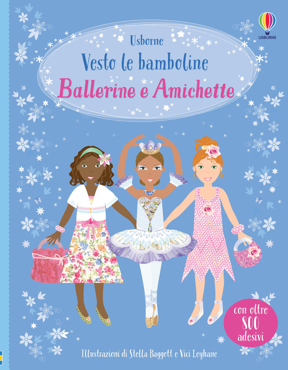 Ballerine e amichette. Vesto le bamboline. Con adesivi. Ediz. a colori.