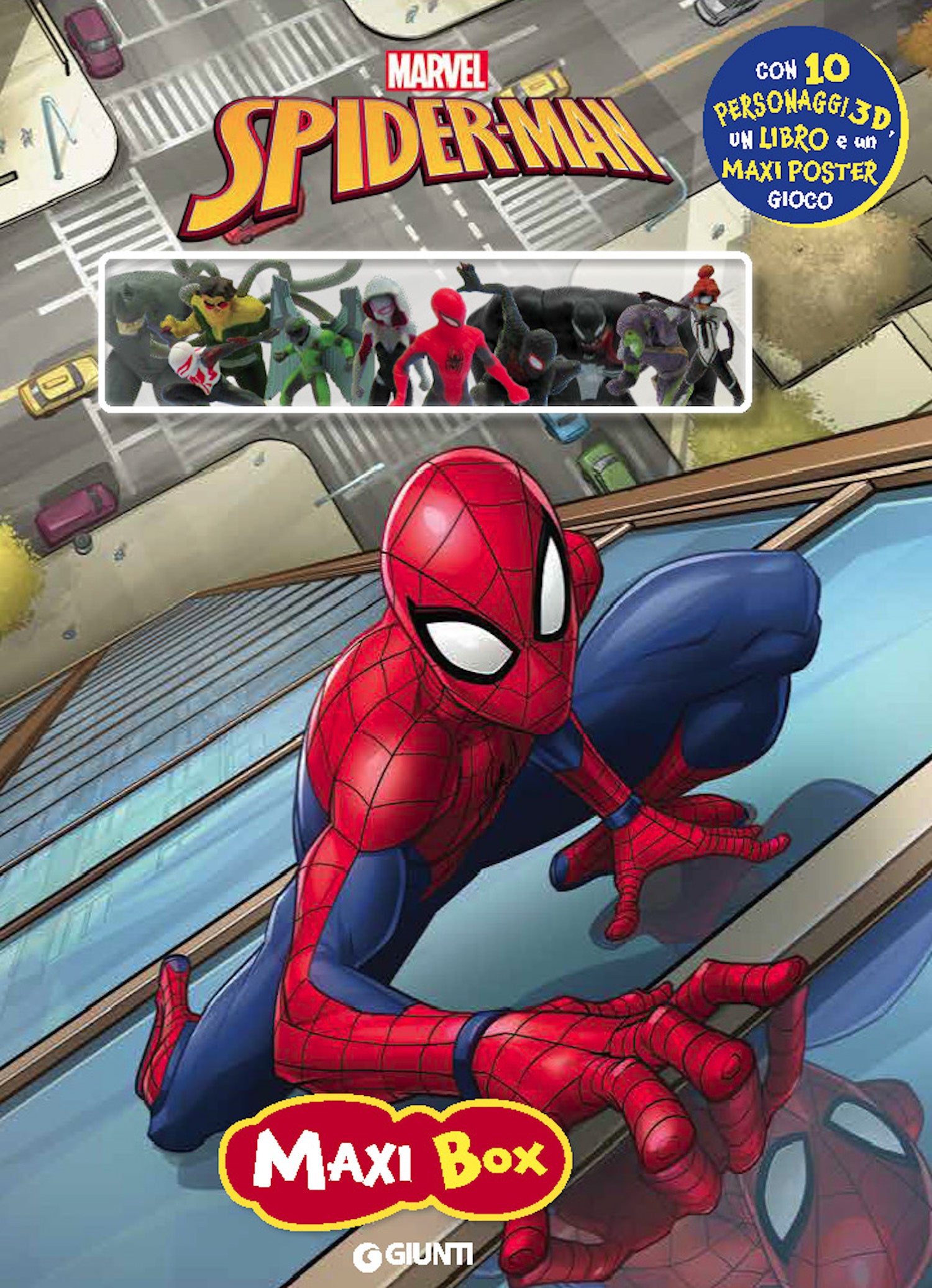 Spider-Man Maxi Box. Con 10 personaggi 3d, un libro e un maxi poster gioco:  libro di Walt Disney