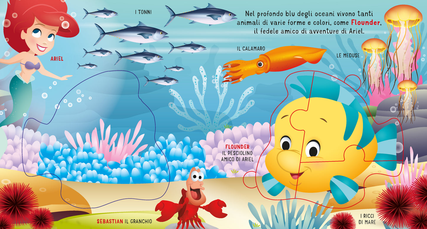 Amici del mare Libro Maxi Puzzle Disney Baby. Gioca e impara a conoscerli