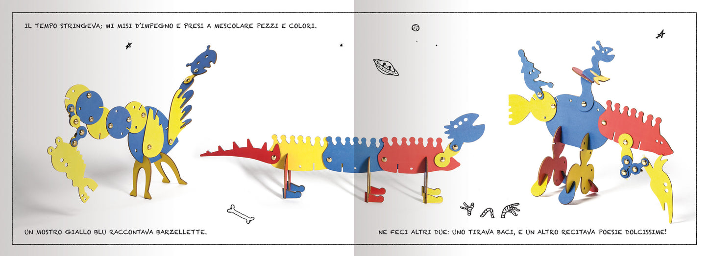 L'inventamostri. Libro + 309 pezzi per costruire mostri