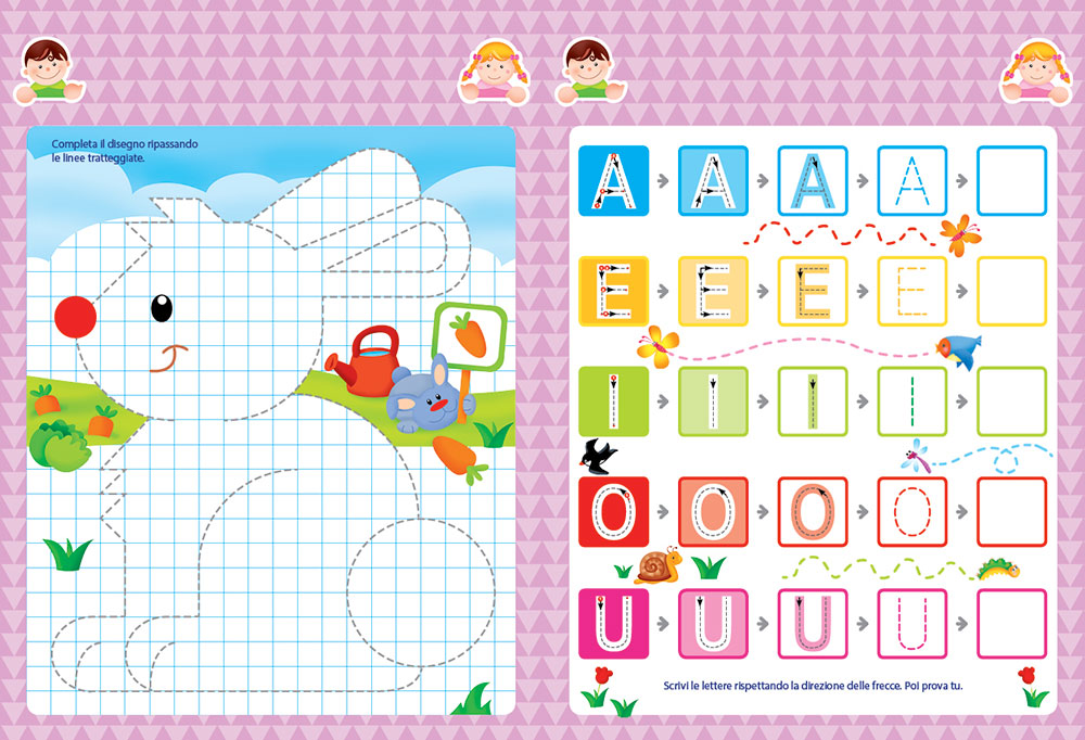 Imparo a scrivere con il libro lavagna - 4/6 anni. Scrivo, cancello, riscrivo - Con pennarello con inchiostro a base d'acqua