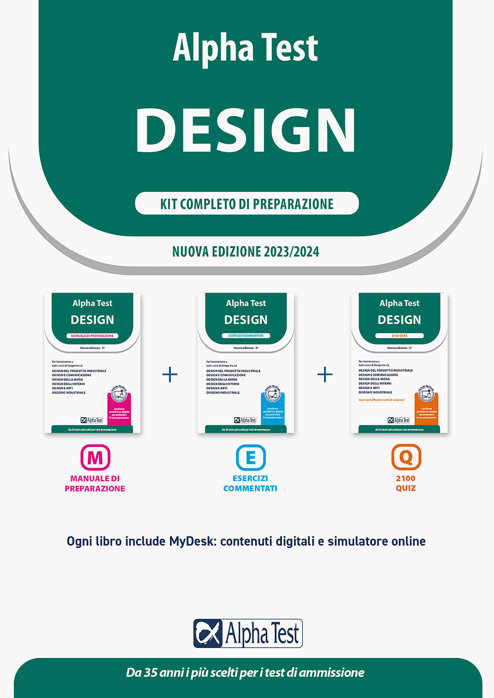 Alpha Test. Design. Kit completo di preparazione. Con MyDesk.