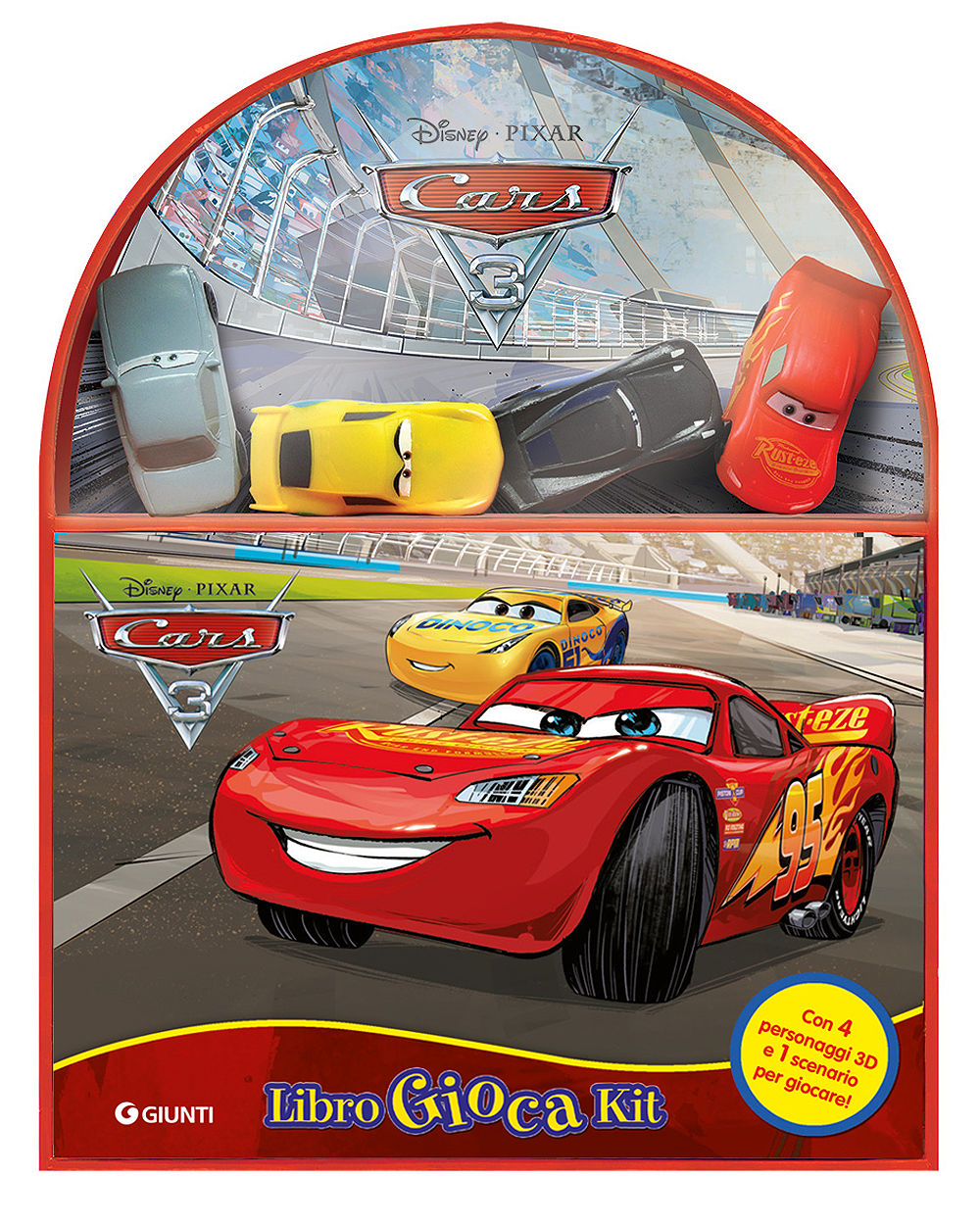 Cars 3 - LibroGiocaKit. Con 4 personaggi 3D e 1 scenario per giocare!: libro  di Walt Disney