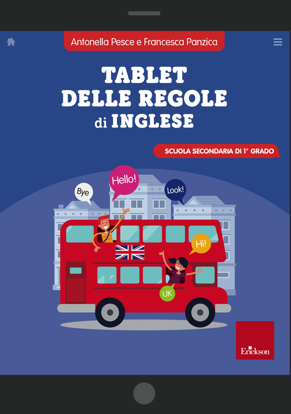 Tablet delle regole di inglese. Scuola secondaria di 1º grado.