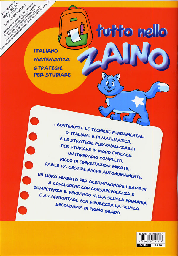 Tutto nello Zaino (Mago Blu 5) + Soluzioni degli esercizi. Italiano, matematica, strategie per studiare. Esercizi di verifica delle competenze in uscita dalla classe quinta. Attività di preparazione alla scuola secondaria di primo grado. Con fascicolo pe