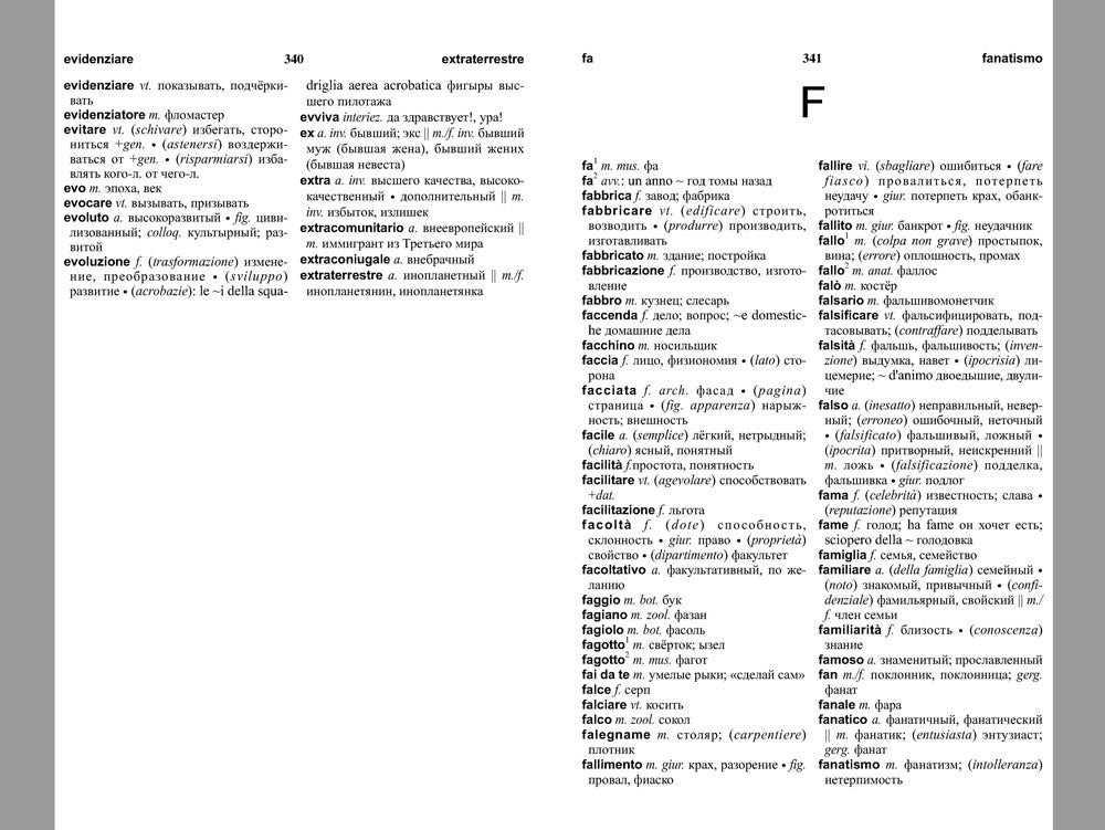 Dizionario Russo-Italiano Italiano-Russo